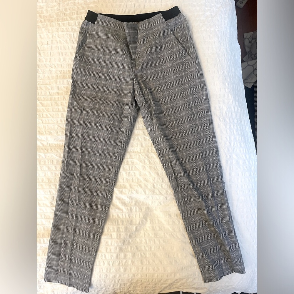 Uniqlo Gray Plaid Work Pants